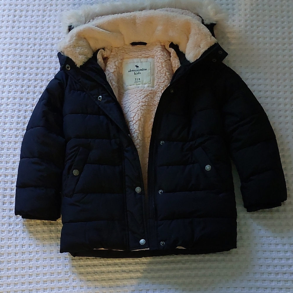Abercrombie & Fitch Black Puffer Jacket for Kids